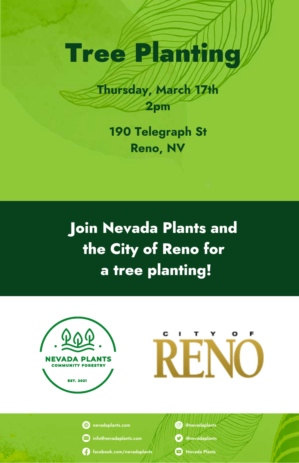 City of Reno Tree Planting Nevada Plants